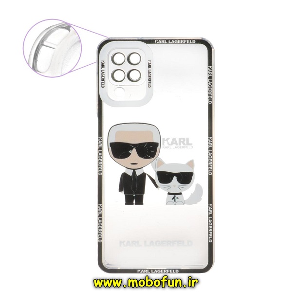 مشخصات و خرید قاب گوشی Galaxy A12 سامسونگ ژله ای طرح دار شفاف محافظ لنز دار کارل KARL ، خرید قاب گوشی Galaxy A12 سامسونگ ژله ای طرح دار شفاف محافظ لنز دار کارل KARL از فروشگاه موبوفان ، قیمت قاب گوشی Galaxy A12 سامسونگ ژله ای طرح دار شفاف محافظ لنز دار کارل KARL