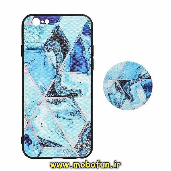 قاب گوشی iPhone 6 - iPhone 6s آیفون فانتزی سوزنی برجسته طرح آبرنگی پاپ سوکت دار کد 213