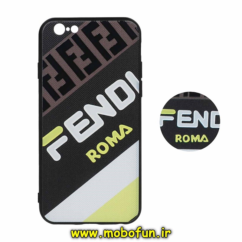 قاب گوشی iPhone 6 - iPhone 6s آیفون فانتزی سوزنی برجسته طرح FENDI ROMA پاپ سوکت دار کد 223