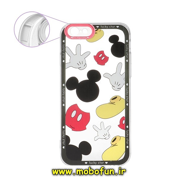 قاب گوشی iPhone 6 - iPhone 6s آیفون ژله ای طرح دار شفاف محافظ لنز دار میکی موس کد 239