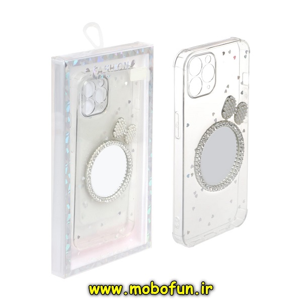 قاب گوشی iPhone 11 Pro Max آیفون طرح شفاف پشت طلق مرواریدی مدل آینه ای پاییزی محافظ لنز دار کد 241