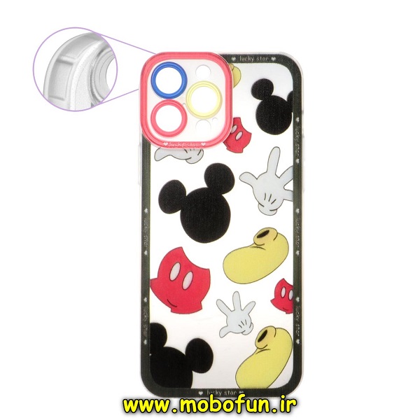 قاب گوشی iPhone 11 Pro Max آیفون ژله ای طرح دار شفاف محافظ لنز دار میکی موس کد 250