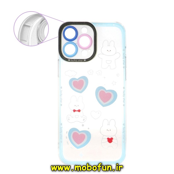 قاب گوشی iPhone 12 Pro آیفون ژله ای طرح دار شفاف محافظ لنز دار قلبی خرگوشی کد 414