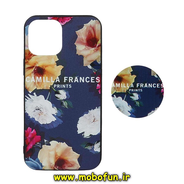 قاب گوشی iPhone 12 Pro Max آیفون فانتزی سوزنی برجسته طرح گل زیبا پاپ سوکت دار کد 246