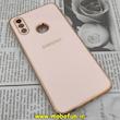 قاب گوشی Galaxy A10S سامسونگ طرح ژله ای مای کیس گلد لاین دور طلایی محافظ لنز دار گلبهی کد 314