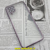 قاب گوشی Galaxy A12 سامسونگ طرح الکتروپلیتینگ ژله ای شفاف اورجینال یونیک کیس Unique Case محافظ لنز دار بادمجونی کد 573