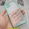 قاب گوشی Galaxy A12 سامسونگ طرح الکتروپلیتینگ ژله ای شفاف اورجینال یونیک کیس Unique Case محافظ لنز دار سبز روشن کد 574