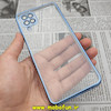 قاب گوشی Galaxy A12 سامسونگ طرح الکتروپلیتینگ ژله ای شفاف اورجینال یونیک کیس Unique Case محافظ لنز دار آبی روشن کد 577