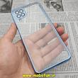 قاب گوشی Galaxy A12 سامسونگ طرح الکتروپلیتینگ ژله ای شفاف اورجینال یونیک کیس Unique Case محافظ لنز دار آبی روشن کد 577