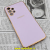 قاب گوشی Galaxy A13 4G سامسونگ طرح ژله ای مای کیس گلد لاین دور طلایی محافظ لنز دار یاسی کد 46