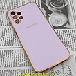 قاب گوشی Galaxy A13 4G سامسونگ طرح ژله ای مای کیس گلد لاین دور طلایی محافظ لنز دار یاسی کد 46