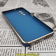قاب گوشی Galaxy A13 4G سامسونگ طرح ژله ای مای کیس گلد لاین دور طلایی محافظ لنز دار آبی مازراتی کد 49