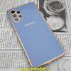 قاب گوشی Galaxy A13 4G سامسونگ طرح ژله ای مای کیس گلد لاین دور طلایی محافظ لنز دار آبی سیرا کد 50