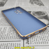 قاب گوشی Galaxy A52 4G - Galaxy A52 5G - Galaxy A52S سامسونگ طرح ژله ای مای کیس گلد لاین دور طلایی محافظ لنز دار آبی سیرا کد 486