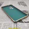 قاب گوشی Galaxy A53 5G سامسونگ طرح ژله ای مای کیس گلد لاین دور طلایی محافظ لنز دار سبز تیره کد 89