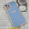 قاب گوشی Galaxy A53 5G سامسونگ طرح ژله ای مای کیس گلد لاین دور طلایی محافظ لنز دار آبی سیرا کد 90