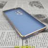 قاب گوشی Galaxy A53 5G سامسونگ طرح ژله ای مای کیس گلد لاین دور طلایی محافظ لنز دار آبی سیرا کد 90