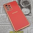 قاب گوشی Galaxy A53 5G سامسونگ طرح ژله ای مای کیس گلد لاین دور طلایی محافظ لنز دار قرمز کد 93