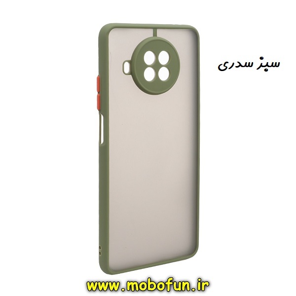 قاب گوشی Mi 10T Lite 5G - Mi 10i 5g - Redmi Note 9 Pro 5G شیائومی پشت مات محافظ لنز دار سبز سدری کد 36