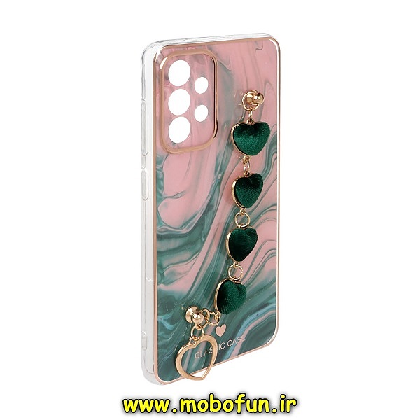 قاب گوشی Galaxy A33 5G سامسونگ طرح لاکچری دستبندی آویزدار زنجیری قلبی محافظ لنز دار کد 68