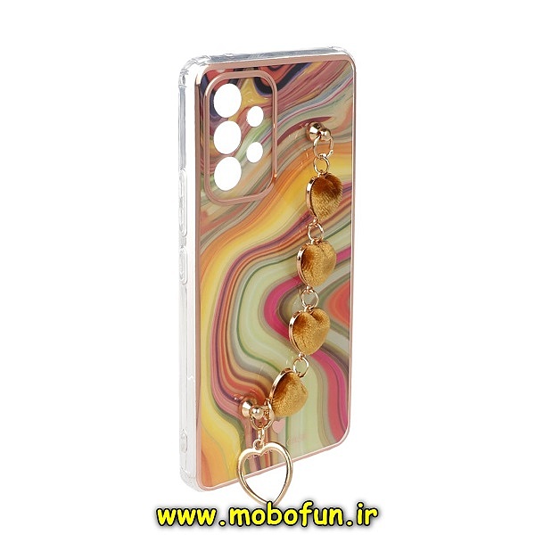 قاب گوشی Galaxy A53 5G سامسونگ طرح لاکچری دستبندی آویزدار زنجیری قلبی محافظ لنز دار کد 102