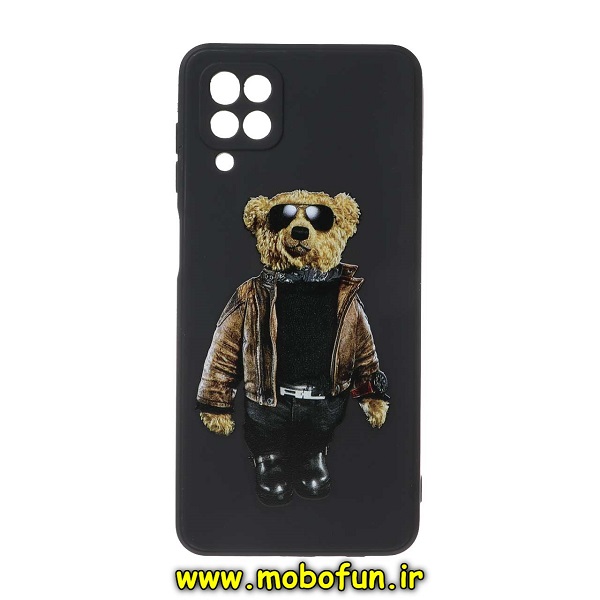 قاب گوشی Galaxy A12 سامسونگ سیلیکونی ژله ای طرح خرسی تدی Tedi مشکی کد 599