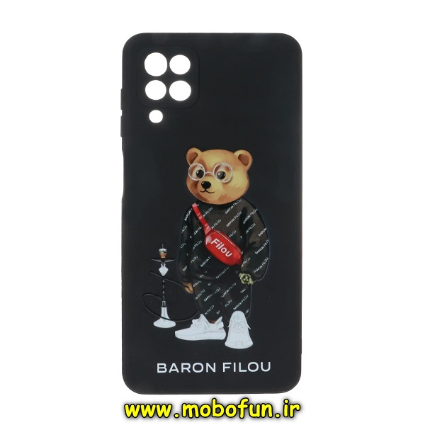 قاب گوشی Galaxy A12 سامسونگ سیلیکونی ژله ای طرح خرسی تدی Tedi مشکی کد 601