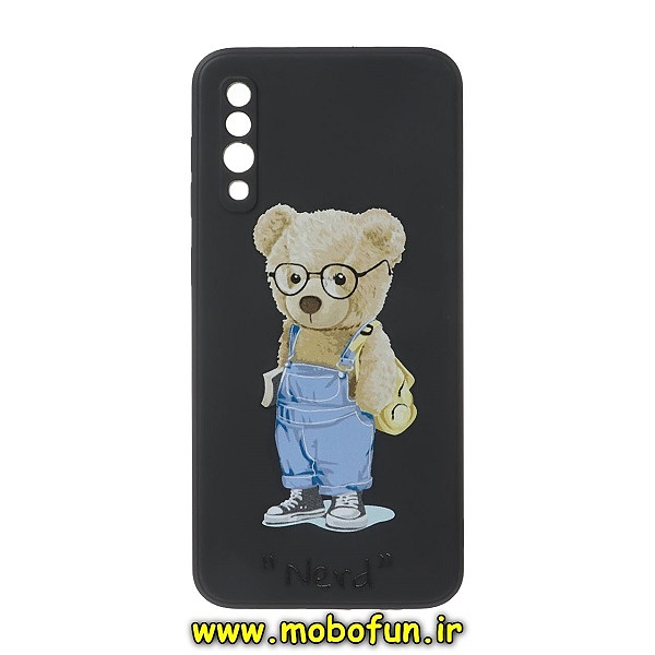 قاب گوشی Galaxy A30S - Galaxy A50S - Galaxy A50 سامسونگ سیلیکونی ژله ای طرح خرسی تدی TEDi محافظ لنز دار مشکی کد 493