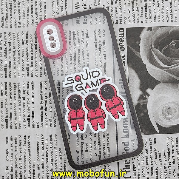 قاب گوشی iPhone X - iPhone Xs آیفون ژله ای طرح دار شفاف محافظ لنز دار بازی مرکب اسکویید گیم کد 291