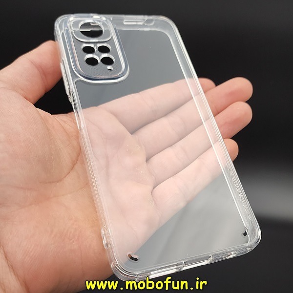 قاب گوشی Redmi Note 11 4G - Redmi Note 11S شیائومی طرح طلقی شیشه ای شفاف ایربگ دار کپسولی محافظ لنز دار کد 127