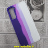 قاب گوشی Galaxy S21 FE سامسونگ سیلیکونی اورجینال رنگین کمانی آبرنگی پاک کنی درجه یک طرح بافت حصیری زیربسته کد 110