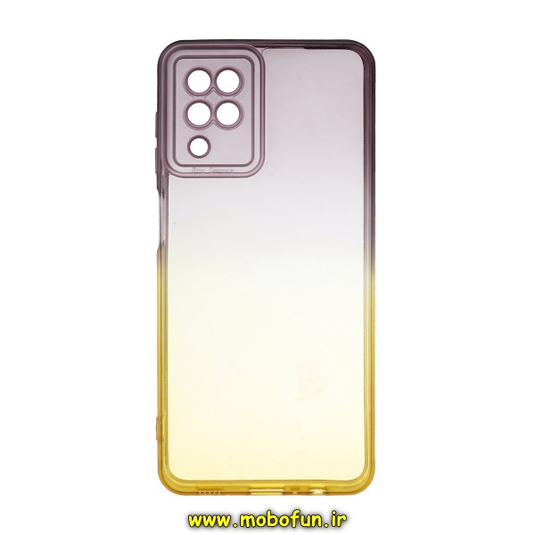 قاب گوشی Galaxy A12 سامسونگ طرح دو رنگ ژله ای شفاف ایربگ دار کپسولی محافظ لنز دار کد 622