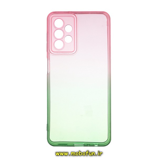 قاب گوشی Galaxy A13 4G سامسونگ طرح دو رنگ ژله ای شفاف ایربگ دار کپسولی محافظ لنز دار کد 93
