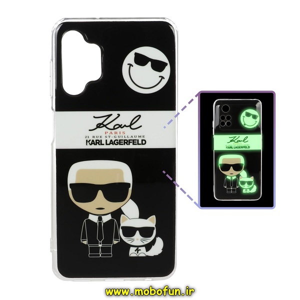 قاب گوشی Galaxy A13 4G سامسونگ طرح کارل KARL شب رنگ پشت طلق براق کد 119