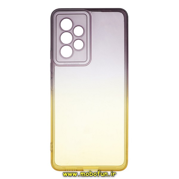 قاب گوشی Galaxy A53 5G سامسونگ طرح دو رنگ ژله ای شفاف ایربگ دار کپسولی محافظ لنز دار کد 135