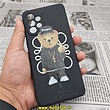 قاب گوشی Galaxy A73 5G سامسونگ سیلیکونی ژله ای طرح خرسی تدی TEDi محافظ لنز دار مشکی کد 78