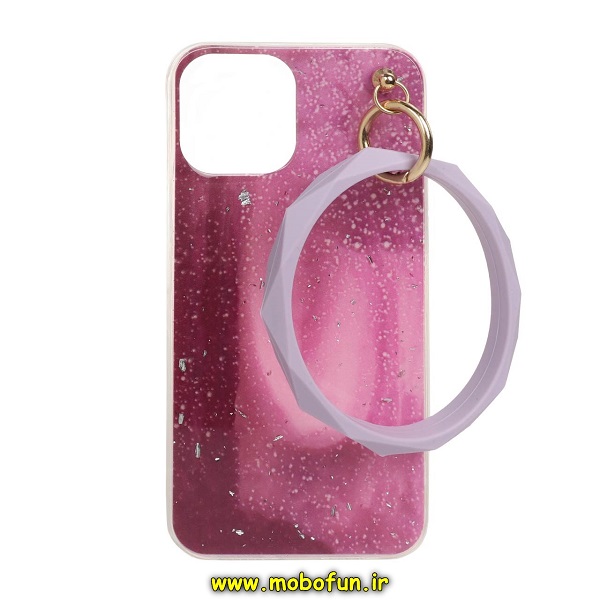 قاب گوشی iPhone 11 Pro Max آیفون رزینی ماربل آویزدار النگویی کد 318