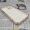 قاب گوشی iPhone 12 Pro Max آیفون طرح پافر PUFFER مای کیس گلد لاین دور طلایی محافظ لنز دار کرم کد 359