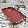 قاب گوشی iPhone 13 Pro آیفون طرح پافر PUFFER مای کیس گلد لاین دور طلایی محافظ لنز دار زرشکی کد 184