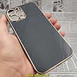 قاب گوشی iPhone 13 Pro Max آیفون طرح ژله ای مای کیس گلد لاین دور طلایی پاپ سوکت دار خرسی محافظ لنز دار مشکی کد 195