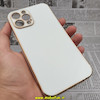 قاب گوشی iPhone 13 Pro Max آیفون طرح ژله ای مای کیس گلد لاین دور طلایی پاپ سوکت دار خرسی محافظ لنز دار سفید کد 196