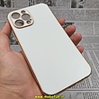 قاب گوشی iPhone 13 Pro Max آیفون طرح ژله ای مای کیس گلد لاین دور طلایی پاپ سوکت دار خرسی محافظ لنز دار سفید کد 196