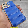 قاب گوشی iPhone 13 Pro Max آیفون طرح پافر PUFFER مای کیس گلد لاین دور طلایی محافظ لنز دار آبی کاربنی کد 199
