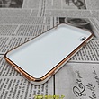 قاب گوشی iPhone X - iPhone XS آیفون طرح ژله ای مای کیس گلد لاین دور طلایی محافظ لنز دار سفید کد 300