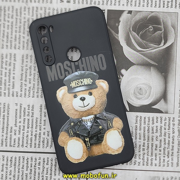 قاب گوشی Redmi Note 8 - Redmi Note 8 2021 شیائومی سیلیکونی ژله ای طرح خرسی تدی Tedi محافظ لنز دار مشکی کد 479