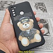 قاب گوشی Redmi Note 8 - Redmi Note 8 2021 شیائومی سیلیکونی ژله ای طرح خرسی تدی Tedi محافظ لنز دار مشکی کد 479