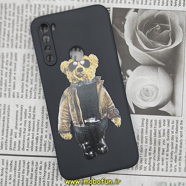 قاب گوشی Redmi Note 8 - Redmi Note 8 2021 شیائومی سیلیکونی ژله ای طرح خرسی تدی Tedi محافظ لنز دار مشکی کد 480