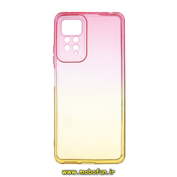 قاب گوشی Redmi Note 11 Pro 4G Global - Redmi Note 11 Pro 5G Global شیائومی طرح دو رنگ ژله ای شفاف ایربگ دار کپسولی محافظ لنز دار کد 98