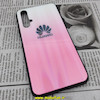 قاب گوشی Nova 5T - Honor 20 هوآوی پشت گلس شیشه ای لیزری سفید صورتی کد 69