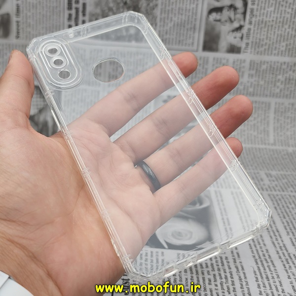قاب گوشی Galaxy A10S سامسونگ طرح ژله ای شفاف بی رنگ ایربگ دار کپسولی محافظ لنز دار کد E12-170834